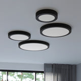 Onyx 50 Taklampa Svart LED 3000K - Rund Takplafond - Enkel och Elegant Design - Lätt att Rengöra - Mjuk och Diffus Ljus - Minimalistisk Stil Carvallo