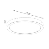 Onyx 50 Taklampa Vit LED 3000K - Rund Takplafond - Enkel och Elegant Design - Lätt att Rengöra - Mjuk och Diffuserad Ljus - Minimalistisk Stil Carvallo