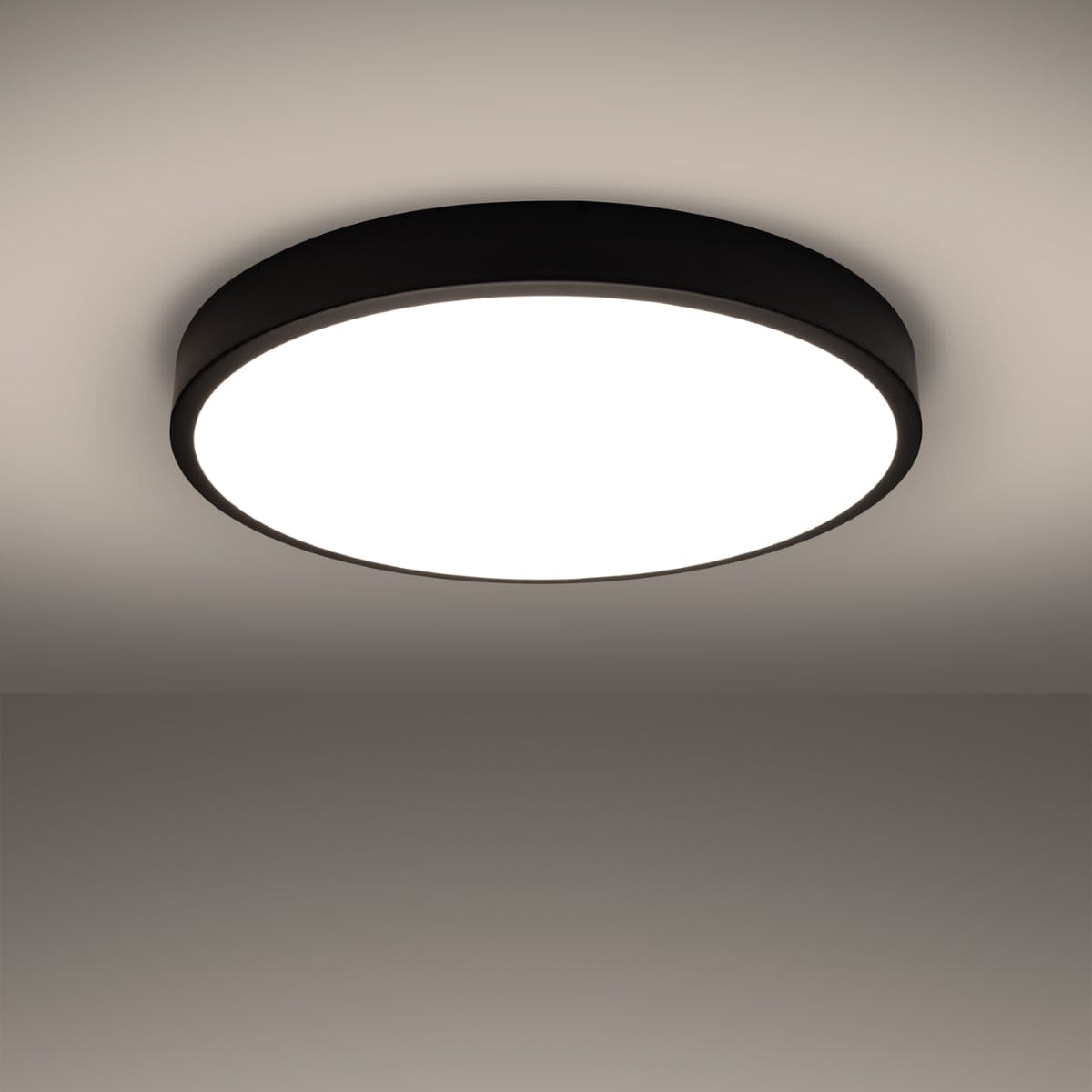 Onyx 60 Taklampa Svart LED 3000K - Rund Takplafond - Enkel och Elegant Design - Lätt att Rengöra - Mjukt och Diffust Ljus - Minimalistisk Stil Carvallo