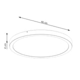 Onyx 60 Taklampa Svart LED 3000K - Rund Takplafond - Enkel och Elegant Design - Lätt att Rengöra - Mjukt och Diffust Ljus - Minimalistisk Stil Carvallo