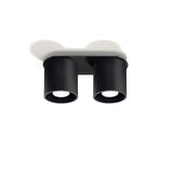 Orbis Svart Tak/Vägglampa - Dubbel Cylindrisk Skärmar - Aluminium - Modern Design Carvallo