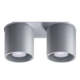 Orbis Gray Tak/ Vägglampa - Dubbel Cylindrisk Skärmar - Aluminium - Modern Design Carvallo
