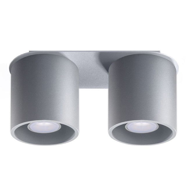 Orbis Gray Tak/ Vägglampa - Dubbel Cylindrisk Skärmar - Aluminium - Modern Design Carvallo