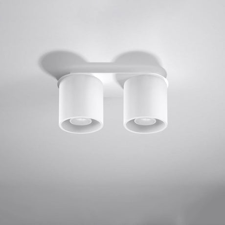 Orbis Vit Tak/ Vägglampa - Dubbel Cylindrisk Skärm - Aluminium - Modern Carvallo