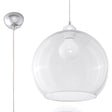 Pendellampa Boll - Transparent Glasbollampa - Elegant Hängande Ljus - 8 Färgval - Utbyttbar E27 Lampa - Jämn Ljusspridning - Lätt att Rengöra Carvallo