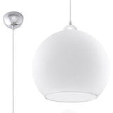 Pendellampa Boll - Vit Glasbollampa - Elegant Hängande Lampa - 8 Färgval - Utbytbar E27 Lampa - Jämn Ljusspridning - Lätt att Rengöra Carvallo
