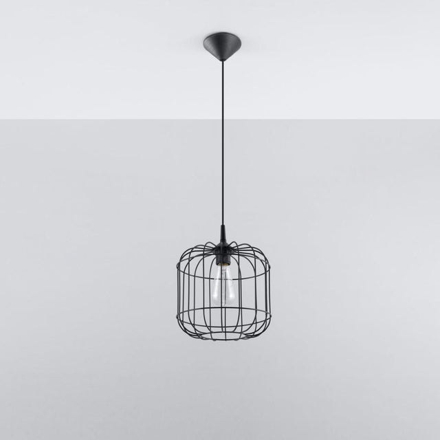 Pendellampa Celta Black - Modern Designer Hängande Lampa - Justerbar Höjd - Geometrisk Skärm - Utbytbar E27 Lampa - Stilig & Funktionell Carvallo