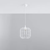 Pendellampa Celta Vit - Modern Geometrisk Design - Justerbar Hänghöjd - Utbytbar E27-lampa - Elegant och Mångsidig Belysningslösning Carvallo