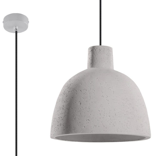 Pendellampa Damaso - Industriell betongdesign - Minimalistisk loftstil - Hållbar ljusgrå betong - Universellt monteringssätt - Utbytbart E27-ljusbulb Carvallo