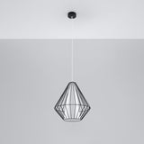 Pendellampa Demi Black - Geometrisk designerpendel - Justerbar höjd - Minimalistisk modern stil - Utbytbart E27-ljuskälla - Funktionell och elegant Carvallo