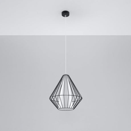 Pendellampa Demi Black - Geometrisk designerpendel - Justerbar höjd - Minimalistisk modern stil - Utbytbart E27-ljuskälla - Funktionell och elegant Carvallo
