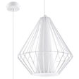 Pendellampa Demi Vit - Modern Designer Hängande Lampa - Justerbar Höjd - Geometrisk Ram Skugga - Utbytbar E27 Glödlampa - Stilig & Mångsidig Carvallo