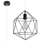 Pendellampa Gaspare Svart - Designer Geometrisk Pendellampa - Justerbar Upphängningshöjd - Universell Design - Utbytbar E27 Lampa Carvallo