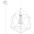 Pendantlampa Gaspare Vit - Designer Geometrisk Pendantlampa - Justerbar Upphängningshöjd - Universell Design - Utbytbart E27 Lampa Carvallo