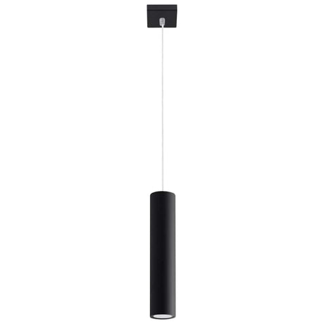 Pendellampa Lagos 1 Svart - Minimalistisk Metallhängande Lampa - Justerbar Höjd - GU10 Lampa Kompatibel - Hållbar Pulverlackerad Stålskärm Carvallo