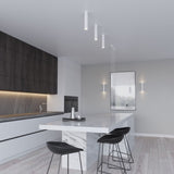 Pendellampa Lagos 1 Vit - Minimalistisk Hängande Lampa - Justerbar Höjd - GU10 Lampa Kompatibel - Hållbar Pulverlackerad Stålskärm Carvallo