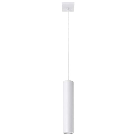 Pendellampa Lagos 1 Vit - Minimalistisk Hängande Lampa - Justerbar Höjd - GU10 Lampa Kompatibel - Hållbar Pulverlackerad Stålskärm Carvallo