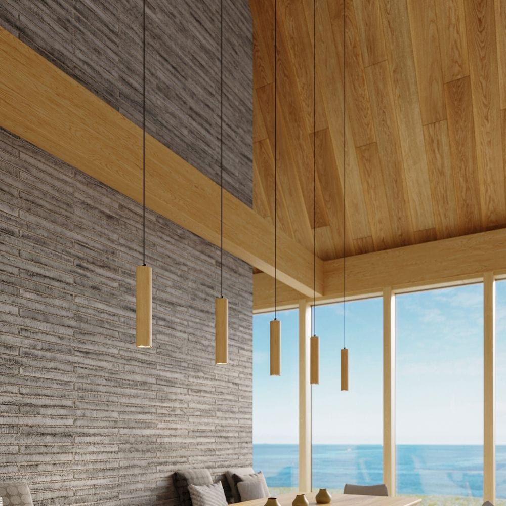 Pendant lamp wood Lino Skandinavisk Design GU10 Carvallo