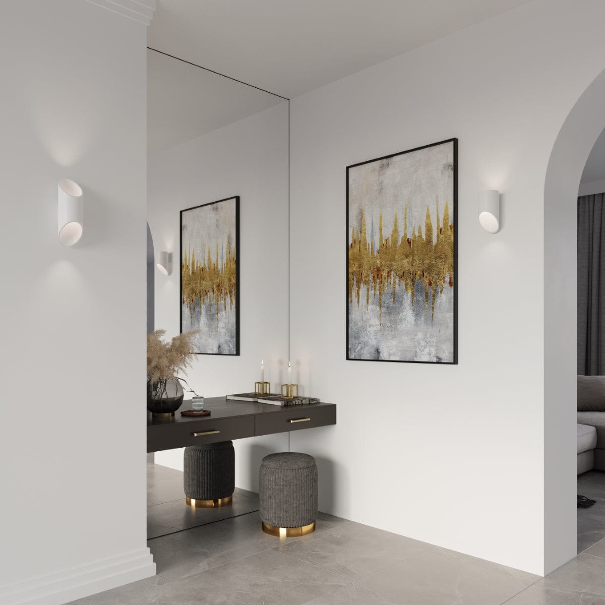 Penne Minimalist Vit Aluminium Vägglampa - Modern G9 LED Lampa - 10x12x20 cm Carvallo