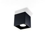 Quad Black Ceiling/Wall Lamp - Modern Cylindrical Design - LED - Aluminium Carvallo