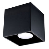 Quad Black Ceiling/Wall Lamp - Modern Cylindrical Design - LED - Aluminium Carvallo