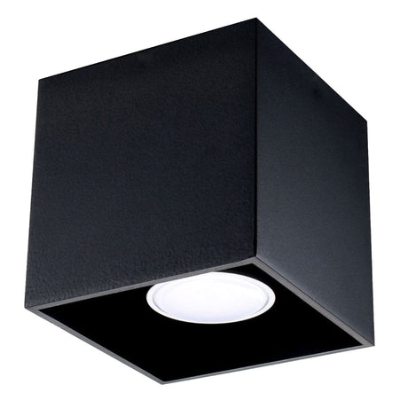Quad Black Ceiling/Wall Lamp - Modern Cylindrical Design - LED - Aluminium Carvallo