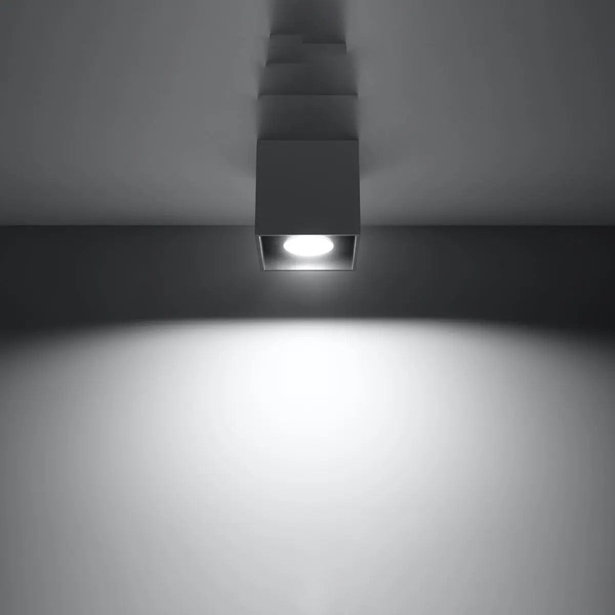 QUAD Taklampa 1 Antracit - Minimalistisk Design - Lätt att Rengöra - Snabb Installation - Hög Hållbarhet - Utbytbara GU10 Ligor - Flera Färg- och Texturalternativ Carvallo