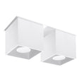 Quad White Wall Lamp - Dual GU10 Lights, Modern Aluminum Design, 26x11x12 cm Carvallo