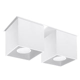 Quad White Wall Lamp - Dual GU10 Lights, Modern Aluminum Design, 26x11x12 cm Carvallo