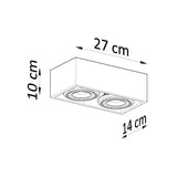 QUATRO 2 Naturlig Trä Taklampa - Minimalistisk Design - Träkonstruktion - Lätt att Rengöra - Utbytbara GU10 Ljuskällor - Lämplig för Olika Interiörer Carvallo