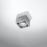 QUATRO Betong Taklampa - Minimalistisk Design - Lätt att Rengöra - Snabb Installation - Hållbar Betongkonstruktion - Utbytbart GU10 Lampa Carvallo