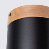 RIF Taklampa Svart - Elegant Design - Naturlig Träfinish - Mjuk LED-Belysning - Energibesparande - Idealisk för Vardagsrum och Kontor Carvallo