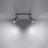 Ring 2-Ljus Justerbar Spotlight - Modern Stål Taklampa - Vit - 30x6x16 cm Carvallo