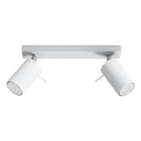 Ring 2-Ljus Justerbar Spotlight - Modern Stål Taklampa - Vit - 30x6x16 cm Carvallo