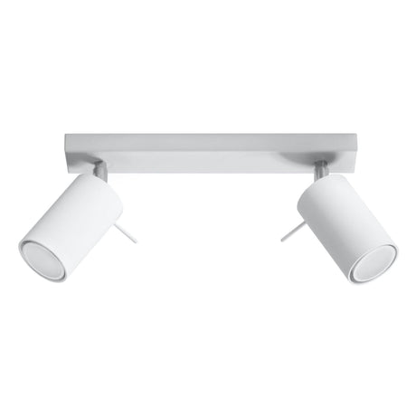 Ring 2-Ljus Justerbar Spotlight - Modern Stål Taklampa - Vit - 30x6x16 cm Carvallo