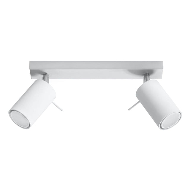 Ring 2-Ljus Justerbar Spotlight - Modern Stål Taklampa - Vit - 30x6x16 cm Carvallo