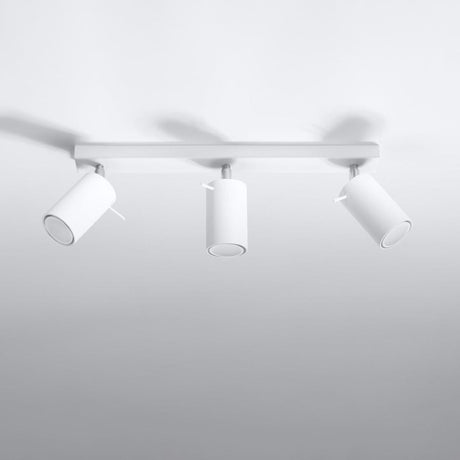 Ring 3-Ljus Justerbar Spotlight - Modern Stål Taklampa - Vit - 45x6x16 cm Carvallo