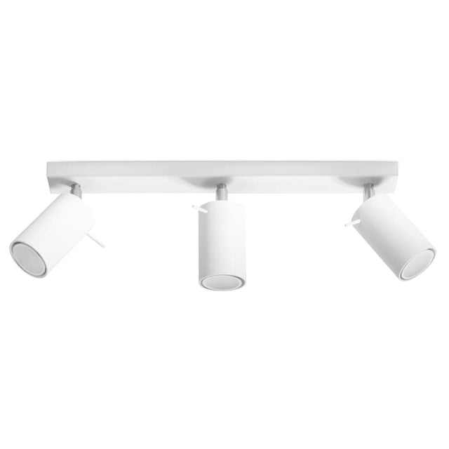 Ring 3-Ljus Justerbar Spotlight - Modern Stål Taklampa - Vit - 45x6x16 cm Carvallo