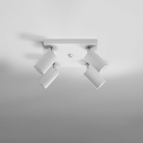 Ring 4-ljuskälla justerbar spotlight - Modern stål taklampa - Vit - 25x25x16 cm Carvallo