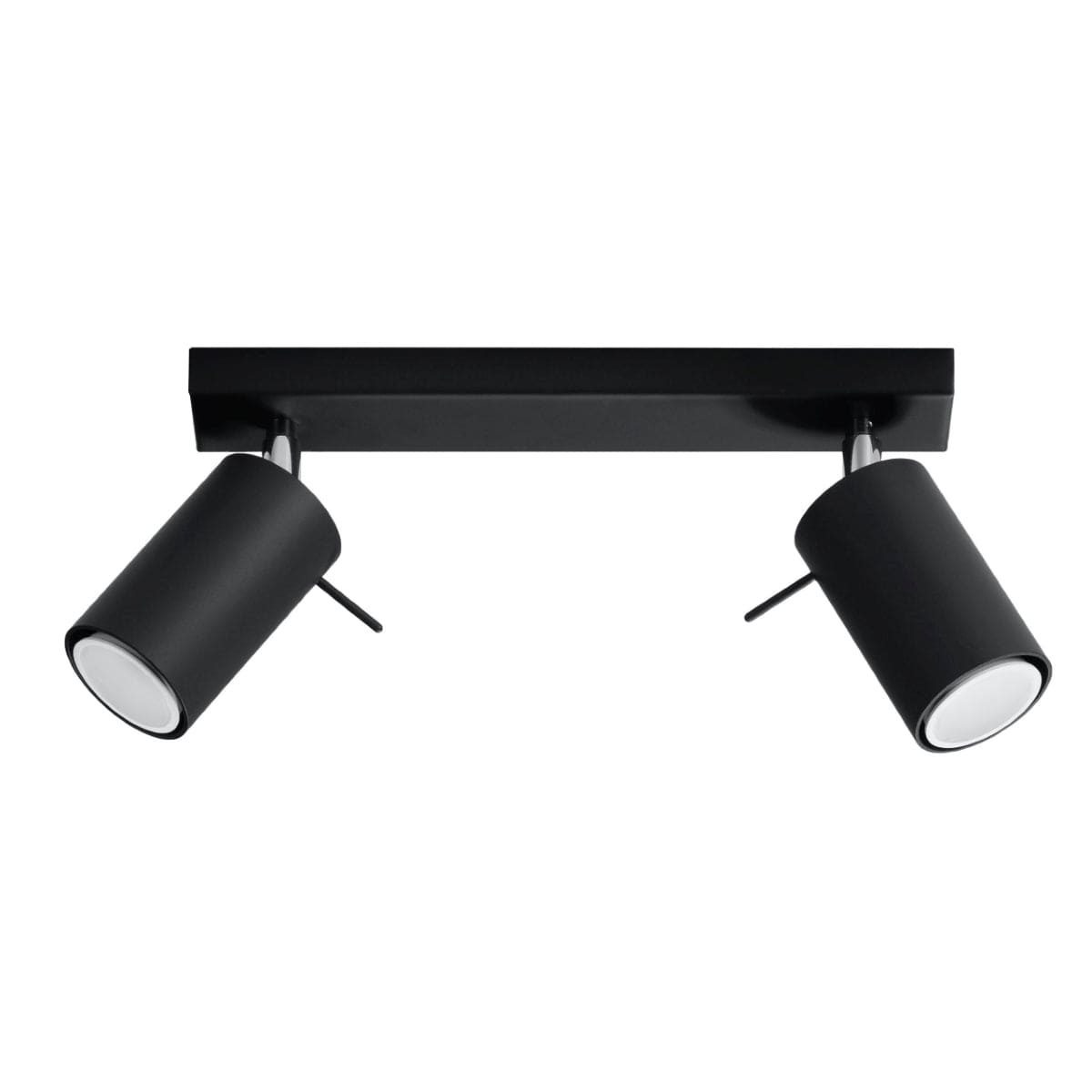 Ring Dubbel Svart Spotlight - Modern Justerbar Stål Taklampa - 30x6x16 cm Carvallo