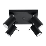Ring Quad Black Spotlight - Justerbar Modern Stål Taklampa - 25x25x16 cm Carvallo