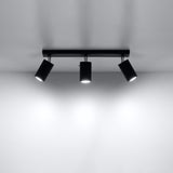 Ring Triple Black Spotlight - Modern Justerbar Stål Taklampa - 45x6x16 cm Carvallo