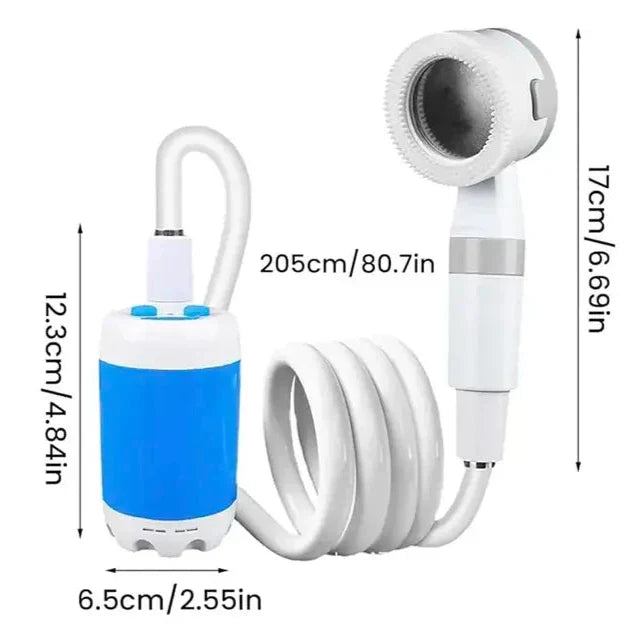 CampFlow - Bärbar Duschenhet med Vattenpump-Portabel Dusch-BB-Hemnix