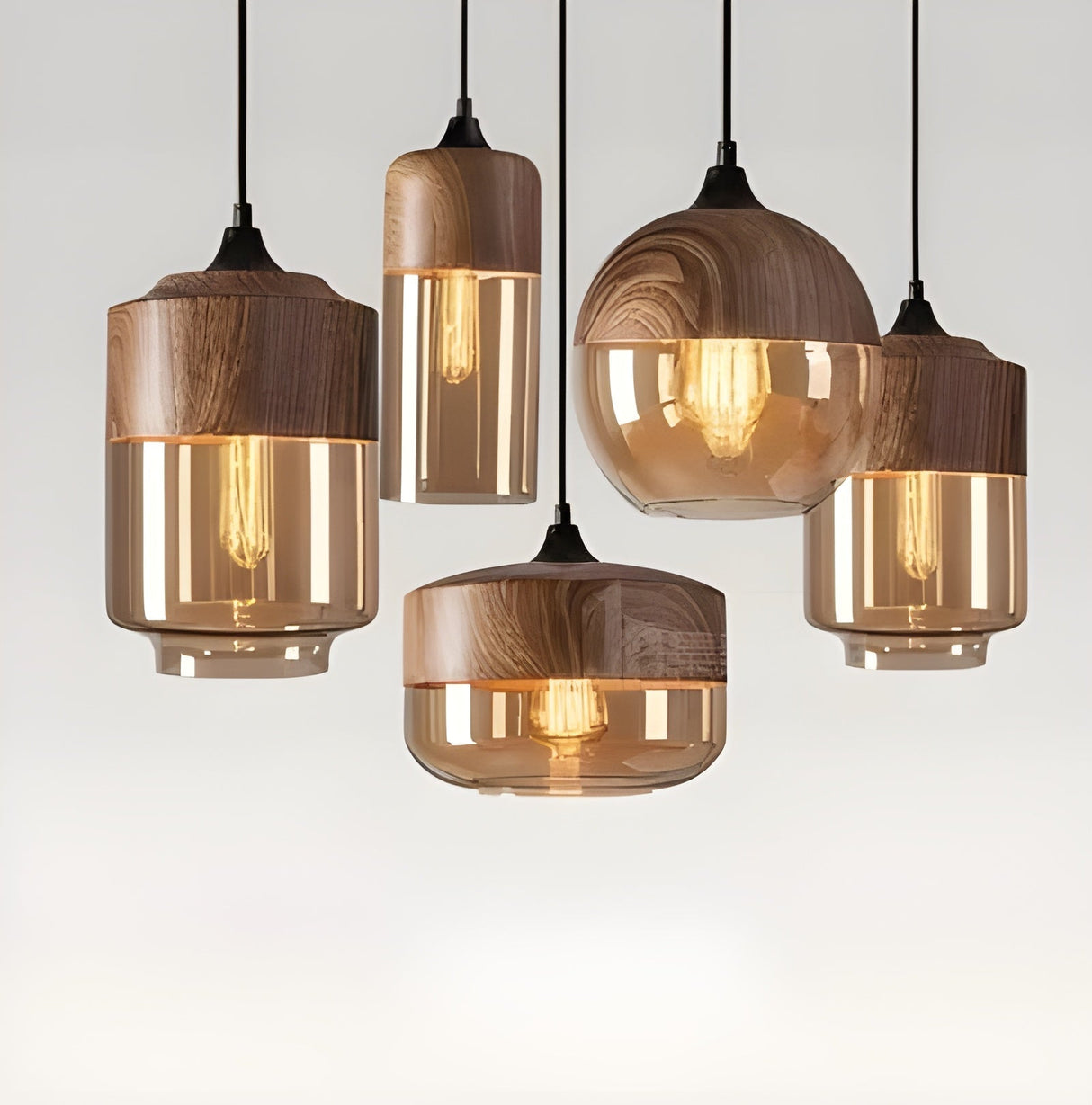 RusticLuxe Light - Vintage Hänglampa gjord av Trä Carvallo