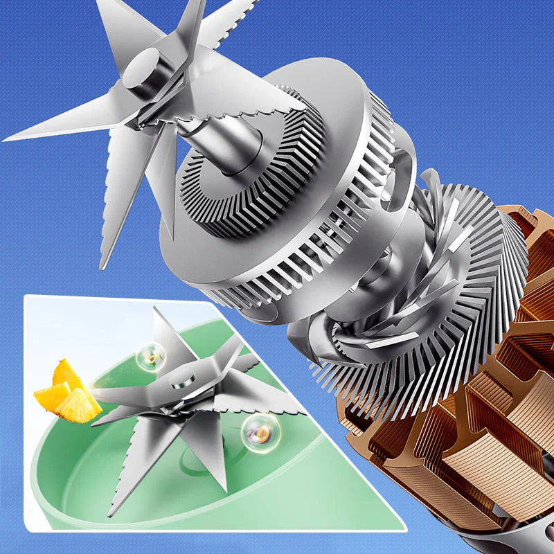 Bärbar multifunktionsblender med dubbellock och USB-laddningsfunktion – för smoothies och förvaringsbehållare Carvallo