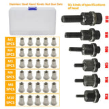 Carvallo - Platt huvud gängad mutter nitar mutter uppsättning Carvallo