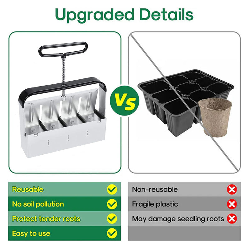 Carvallo - Manuell klumpbildare, markblockerare, trädgårdsverktyg för sådd Carvallo