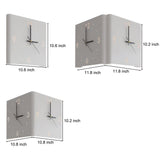 Fyrkantig Metallsiluett Väggur | Led Ljus | Tyst Bakgrundsbelyst Design | Modern Hörn Glöd Carvallo