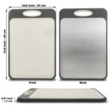 Hygienisk rostfritt stål skärbräda med halkfri handtag för precis skärning Carvallo