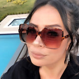 Överdimensionerade Fyrkantiga Solglasögon-Sunglasses-Bellasverige-Hemnix